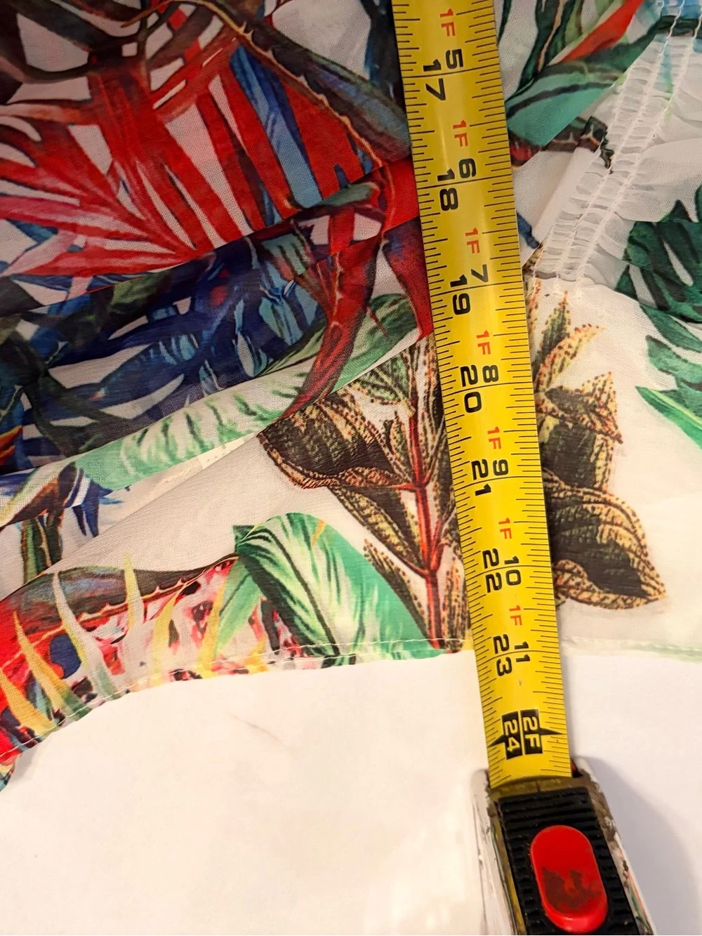 NWT Shahida Parides short swim cover up tropical print deep V-neckline